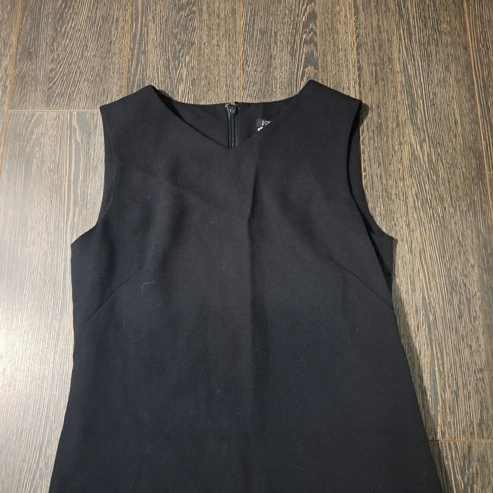 J. Crew Black Sleeveless Sheath Dress Crew Neck